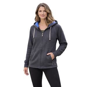PrAna Akita Full Zip Hooded Jacket, Active, Athleisure, Hiking, GorpCore, Gray S